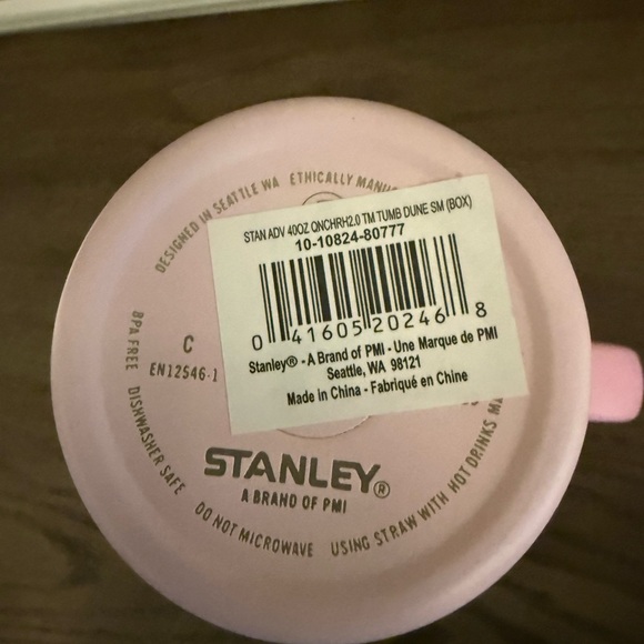 $$-SALE-$$ Stanley Pastel Pink Chevron Travel Tumbler with Handle 40oz - Picture 4 of 4